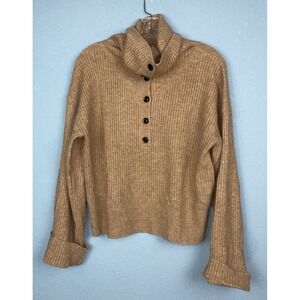 Marissa Webb Aspen Half Button Sweater‎ Women's XS Cashmere Wool Ribbed Luxury
